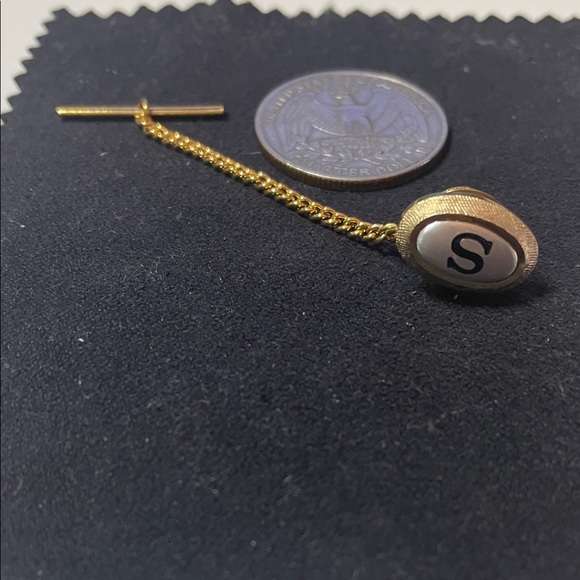Other - Gold tone Tie Tack with Initial S